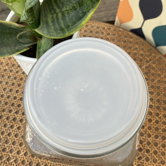 Vintage Diamond Cut Textured  ClearGlass Apothecary Jar - Picture 7 of 10